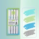 Ensemble de 4 feutres pailletés surligneurs Feutres pailletés pour l'écriture créative et le dessin Design unique pour des projets artistiques 3