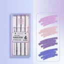 Ensemble de 4 feutres pailletés surligneurs Feutres pailletés pour l'écriture créative et le dessin Design unique pour des projets artistiques 4