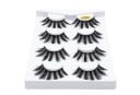 Ensemble de 4 paires de cils 3D sur bande pour un maquillage volumineux et marqué Cils épais et aérés avec bande noire dans un étui pratique 10