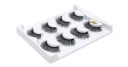 Ensemble de 4 paires de cils 3D sur bande pour un maquillage volumineux et marqué Cils épais et aérés avec bande noire dans un étui pratique 14