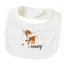 Ensemble de 4 pièces pour enfant avec imprimé animalier Manches longues Col rond Boutons Bavoir Bonnet Gants Coton Polyester Élasthanne 4