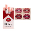 Ensemble de 4 rouges à lèvres mats waterproof Pigmentation intense Texture crémeuse Effet velouté Résistant au transfert Boîte en forme de cigarette 2