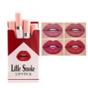 Ensemble de 4 rouges à lèvres mats waterproof Pigmentation intense Texture crémeuse Effet velouté Résistant au transfert Boîte en forme de cigarette 3