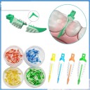 Ensemble de 40 coins interdentaires L Vert Composites 270° coins en silicone d'étanchéité Matériau dentaire adaptatif pour la restauration des dents Outils dentaires professionnels 2