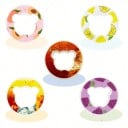 Ensemble de 5 anneaux aromatisants pour bouteille 4 cm accessoire en plastique pour le bouchon de bouteille sportive différentes saveurs de fruits 3