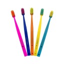 Ensemble de 5 brosses à dents à poils doux et fins Soin doux des gencives Poignée confortable Design ergonomique Nettoyage en profondeur 18,6 cm pour adultes 1