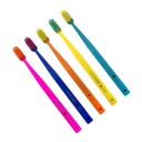 Ensemble de 5 brosses à dents à poils doux et fins Soin doux des gencives Poignée confortable Design ergonomique Nettoyage en profondeur 18,6 cm pour adultes 2