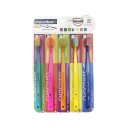 Ensemble de 5 brosses à dents à poils doux et fins Soin doux des gencives Poignée confortable Design ergonomique Nettoyage en profondeur 18,6 cm pour adultes 3