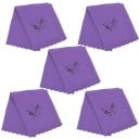 Ensemble de 5 chiffons de nettoyage 34 x 34 cm pour saxophone, clarinette, trompette, flûte, piccolo, hautbois Tissu en coton à haute 5