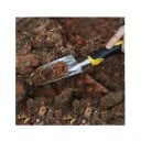 Ensemble de 5 outils de jardin avec poignée ergonomique outils métalliques noir-jaune pour la plantation, le désherbage, le travail du sol et le rempotage 9