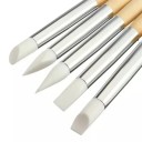 Ensemble de 5 outils de modelage en silicone avec poignée en bois pour nettoyage délicat et travail de précision sur les montres 3
