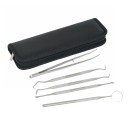 Ensemble de 5 outils pour l'élimination du tartre en acier inoxydable Outils dentaires Hygiène dentaire à domicile Plaque dentaire 3