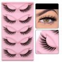 Ensemble de 5 paires de cils artificiels Cils longs artificiels avec bande complète Ensemble d'extension de cils Cils autocollants naturels 10