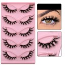 Ensemble de 5 paires de cils artificiels Cils longs artificiels avec bande complète Ensemble d'extension de cils Cils autocollants naturels 13