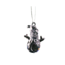 Ensemble de 5 pièces d'ornements de Noël en plastique transparent en forme de bonhomme de neige 5 x 3,6 cm Accrochage par corde pour sapin de Noël 1