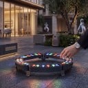 Ensemble de 5 pièces de lumières LED extérieures autour de l'arbre 12 W Diamètre intérieur 310 mm Alliage d'aluminium Protection IP65 Lumière RGB colorée Pour éclairer le tronc 4
