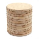 Ensemble de 5 sous-verres ronds en bois 10,16x10,16x0,7 cm bois naturel DIY création décoration peinture gravure projets créatifs 1