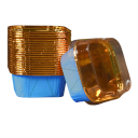 Ensemble de 50 pièces de boîtes de cuisson colorées avec couvercles 9 × 6,5 × 3,5 cm pour muffins, puddings et desserts, cuisson résistante sans plaque 12