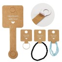 Ensemble de 50 supports en papier pour bracelets et bijoux « Fait main avec amour », cartes de présentation pour bijoux et petits cadeaux 3