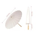 Ensemble de 6 parapluies en papier de mariage Diamètre 60 cm Style chinois traditionnel avec poignée en bois Décoration pour mariage photographie fête décoration 3