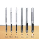 Ensemble de 6 perforateurs creux LT065-105 en acier au carbone trempé pour cuir, papier, caoutchouc et autres matériaux souples avec poignée 2