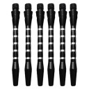 Ensemble de 6 pièces de tiges en aluminium pour fléchettes 5,2 cm tiges métalliques moyennes avec filetage de 4,5 mm différentes couleurs accessoires pour fléchettes en alliage résistant 2