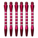 Ensemble de 6 pièces de tiges en aluminium pour fléchettes 5,2 cm tiges métalliques moyennes avec filetage de 4,5 mm différentes couleurs 3