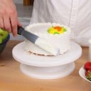 Ensemble de 6 pièces, support tournant pour pâtisserie avec spatules et lames Outils pour décorer les gâteaux Construction stable rotation 5