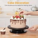 Ensemble de 6 pièces, support tournant pour pâtisserie avec spatules et lames Outils pour décorer les gâteaux Construction stable rotation 7