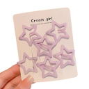 Ensemble de 6 pinces à cheveux en forme d'étoile Pinces métalliques élégantes Accessoires mignons pour enfants Pinces à cheveux pour filles Pinces étoilées colorées 3