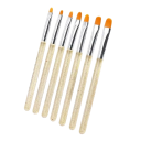 Ensemble de 7 pinceaux pour ongles 4-8 mm, 6-12 mm Pinceaux professionnels en nylon pour gel acrylique Vernis Pinceaux cosmétiques pour peindre 5
