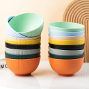 Ensemble de 8 bols en plastique 7,8 x 15 cm Bols ronds colorés pour salade, soupe et dessert Vaisselle réutilisable pour la cuisine 12