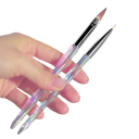 Ensemble de 8 pinceaux de peinture acrylique 16 x 0,7 cm Aurora Pinceaux cosmétiques fins pour la modélisation et la décoration des ongles Peinture et dessins 3D 2