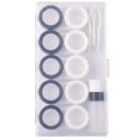 Ensemble de boîtiers pour lentilles de contact avec accessoires boîtier en plastique coloré avec plusieurs compartiments et flacon 8