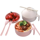 Ensemble de bol avec passoire, baguettes et couverts 18 x 12,5 cm bol pour nouilles et service de plats pour préparation et repas 5