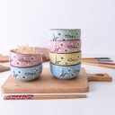 Ensemble de bols à riz avec baguettes 6 pièces 2