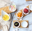 Ensemble de bols en porcelaine avec plateau 3 pièces 4