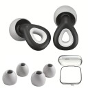 Ensemble de bouchons d’oreilles en silicone pour dormir et nager Réduction du bruit 3 tailles d'embouts souples Protection auditive 1
