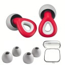 Ensemble de bouchons d’oreilles en silicone pour dormir et nager Réduction du bruit 3 tailles d'embouts souples Protection auditive 2