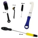Ensemble de brosses de nettoyage pour chicha LOMINT 5 pcs différentes tailles 17 20 32 43 et 60 cm Pour nettoyer le vase, le tuyau et le flexible 3
