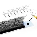 Ensemble de cils en faux individuels en forme de W Cils 5D de qualité D 0,07 mm Cils noirs faux au look naturel 3