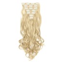 Ensemble de clip in extensions ondulées 55 cm cheveux synthétiques résistants à la chaleur pour allonger et épaissir les cheveux 7 pièces 130 g 10