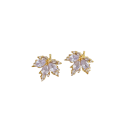 Ensemble de collier et boucles d'oreilles en forme de feuille 2