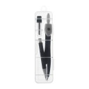 Ensemble de compas avec porte-mine et mines de rechange dans une trousse Compas scolaire pour le dessin avec recharges et trousse transparente 12 x 2,5 cm 1