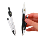 Ensemble de compas avec porte-mine et mines de rechange dans une trousse Compas scolaire pour le dessin avec recharges et trousse transparente 12 x 2,5 cm 4