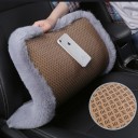 Ensemble de coussins pour sièges de voiture Coussins en peluche pour sièges de voiture Housse chaude pour sièges avant et arrière de voiture ensemble de 3 pièces 2