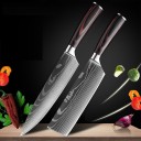 Ensemble de couteaux en acier damassé 8 pcs 5