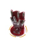 Ensemble de couteaux en céramique avec support 5 pcs 7