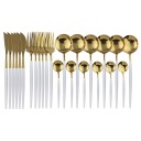 Ensemble de couverts bicolores 24 pièces 7