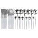 Ensemble de couverts bicolores 24 pièces 2